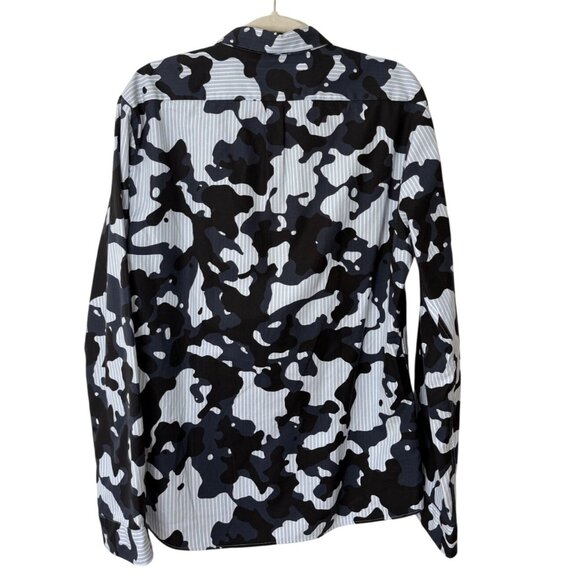 Hugo by Hugo Boss Men XL Ero Camo Striped Woven Extra Slim Fit Button-Down Shirt - Picture 2 of 7